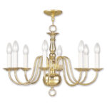 8 Light Polished Brass Chandelier with Steel base material-Lighting LumensChandeliers