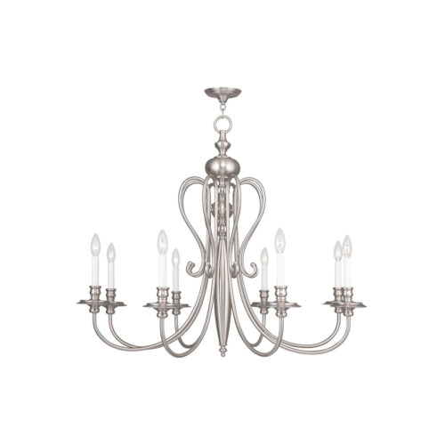 5168-91.jpg 8 Light Brushed Nickel Chandelier with Steel base material-Lighting LumensChandeliers