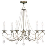 6 Light Antique Brass Chandelier with Steel base material-Lighting LumensChandeliers