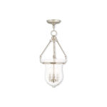 4 Light Brushed Nickel Ceiling Light fixture with Steel base material-Lighting LumensChandeliers