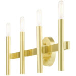 10344-12 4 Light Satin Brass ADA Vanity Sconce-Lighting LumensWall Sconces