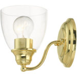 15131-02 1 Light Polished Brass Vanity Sconce-Lighting LumensWall Sconces