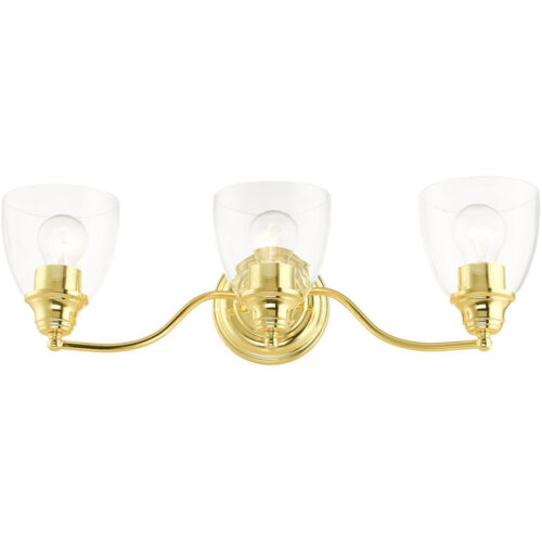 15133-02 3 Light Polished Brass Vanity Sconce-Lighting LumensWall Sconces