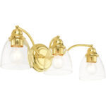 15133-02 3 Light Polished Brass Vanity Sconce-Lighting LumensWall Sconces