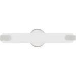 4.375 inch 20W LED Polished Chrome ADA Bathroom Vanity light fixture with Satin White Acrylic Shade-Lighting LumensBath/Vanity