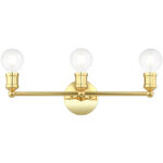 20.25 inch 3 Light Polished Brass Bathroom Vanity light fixture with Steel base material-Lighting LumensBath/Vanity