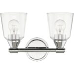 16782-05 2 Light Polished Chrome Vanity Sconce-Lighting LumensWall Sconces