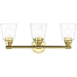 16783-02 3 Light Polished Brass Vanity Sconce-Lighting LumensWall Sconces