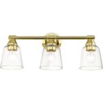 16783-02 3 Light Polished Brass Vanity Sconce-Lighting LumensWall Sconces
