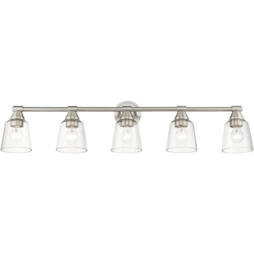 16785-91 5 Light Brushed Nickel Large Vanity Sconce-Lighting LumensWall Sconces