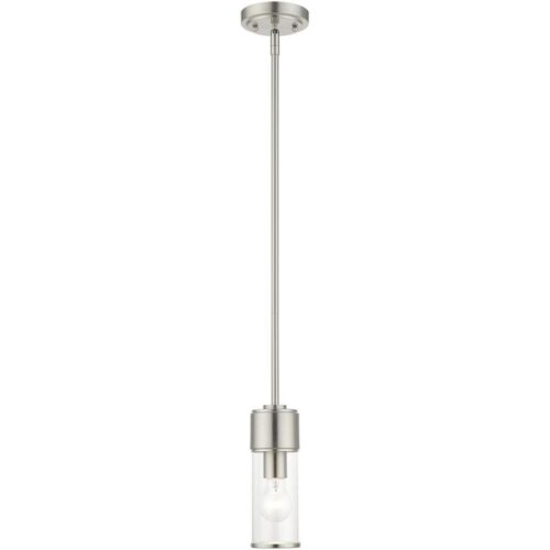 17140-91 1 Light Brushed Nickel Mini Pendant-Lighting LumensPendant Lights