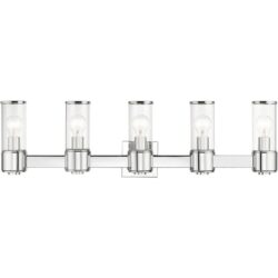 17145-05 5 Light Polished Chrome Large Vanity Sconce-Lighting LumensWall Sconces