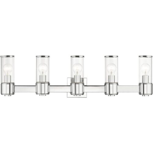 17145-05 5 Light Polished Chrome Large Vanity Sconce-Lighting LumensWall Sconces
