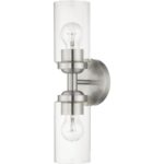 18082-91 2 Light Brushed Nickel Vanity Sconce-Lighting LumensWall Sconces