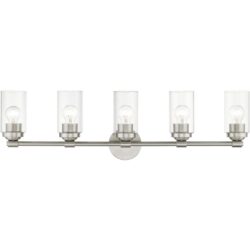 18085-91 5 Light Brushed Nickel Large Vanity Sconce-Lighting LumensWall Sconces