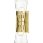 18172-08 2 Light Natural Brass Sconce-Lighting LumensWall Sconces