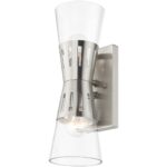 18172-91 2 Light Brushed Nickel Sconce-Lighting LumensWall Sconces