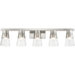 18175-91 5 Light Brushed Nickel Large Vanity Sconce-Lighting LumensWall Sconces