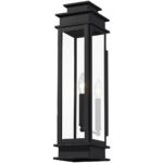 5.25 inch 1 Light Black Outdoor Wall Lantern with Clear Glass Shade-Lighting LumensLantern