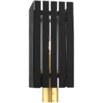 8 Sq. inch 1 Light Black Outdoor Post Top Lantern with Clear Glass Shade-Lighting LumensLantern