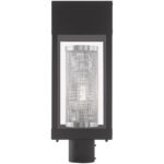 7 inch 1 Light Black Outdoor Post Top Lantern Pendant Lighting Fixture with Clear Glass Shade-Lighting LumensLantern