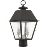 27216-04 2 Light Black Outdoor Post Top Lantern-Lighting LumensLantern