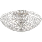 2 Light Brushed Nickel Ceiling Light fixture with Steel base material-Lighting LumensFlush Mount Ceiling Lights