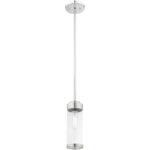 1 Light Polished Chrome Mini Pendant with Clear Glass Shade-Lighting LumensPendant Lights