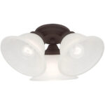40727-07 3 Light Bronze Flush Mount-Lighting LumensBath/Flush Mounts