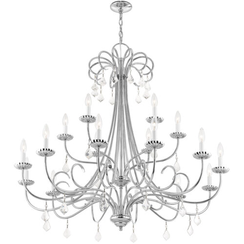 18 Light Polished Chrome Foyer Chandelier with Steel base material-Lighting LumensChandeliers