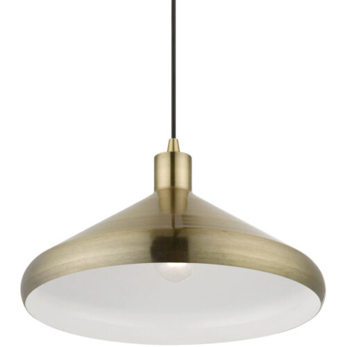 40953-01 1 Light Antique Brass Pendant-Lighting LumensPendant Lights