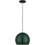 41181-97 1 Light Shiny Hunter Green Globe Pendant-Lighting LumensPendant Lights