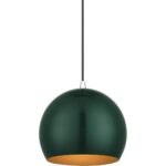 41181-97 1 Light Shiny Hunter Green Globe Pendant-Lighting LumensPendant Lights