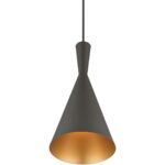 41185-07 1 Light Bronze Pendant with Antique Brass Finish Accents-Lighting LumensPendant Lights