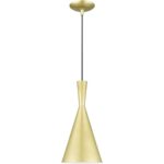41185-33 1 Light Soft Gold Pendant with Polished Brass Finish Accents-Lighting LumensPendant Lights