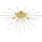 41251-12 6 Light Satin Brass  Flush Mount-Lighting LumensBath/Flush Mounts
