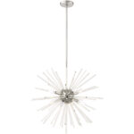 41256-05_01 8 Light Polished Chrome Pendant Chandelier with Clear Crystal Rods Shade-Lighting LumensChandeliers