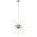 41256-05_02 8 Light Polished Chrome Pendant Chandelier with Clear Crystal Rods Shade-Lighting LumensChandeliers