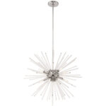 41256-05_03 8 Light Polished Chrome Pendant Chandelier with Clear Crystal Rods Shade-Lighting LumensChandeliers