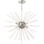 41256-05_05 8 Light Polished Chrome Pendant Chandelier with Clear Crystal Rods Shade-Lighting LumensChandeliers