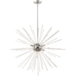 41258-05_01 8 Light Polished Chrome Pendant Chandelier with Clear Crystal Rods Shade-Lighting LumensChandeliers