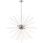 41258-05_02 8 Light Polished Chrome Pendant Chandelier with Clear Crystal Rods Shade-Lighting LumensChandeliers