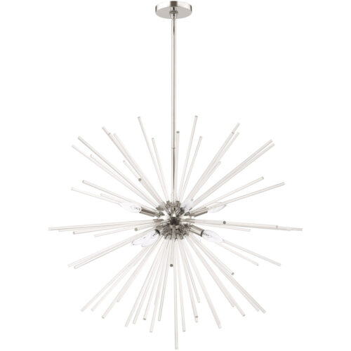 41258-05_02 8 Light Polished Chrome Pendant Chandelier with Clear Crystal Rods Shade-Lighting LumensChandeliers