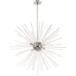 41258-05_03 8 Light Polished Chrome Pendant Chandelier with Clear Crystal Rods Shade-Lighting LumensChandeliers