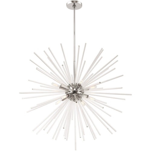 41258-05_03 8 Light Polished Chrome Pendant Chandelier with Clear Crystal Rods Shade-Lighting LumensChandeliers