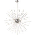 41258-05_04 8 Light Polished Chrome Pendant Chandelier with Clear Crystal Rods Shade-Lighting LumensChandeliers