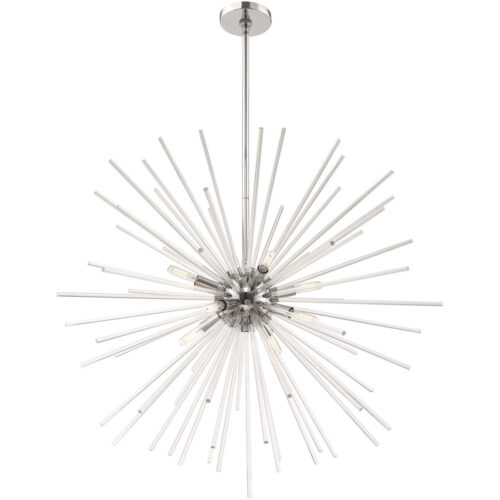 41258-05_04 8 Light Polished Chrome Pendant Chandelier with Clear Crystal Rods Shade-Lighting LumensChandeliers