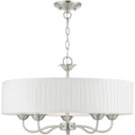 41775-91_01 41775-91 5 Light Brushed Nickel Pendant Chandelier-Lighting LumensChandeliers