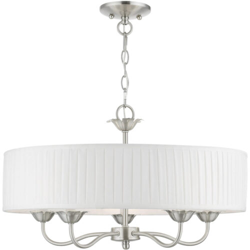 41775-91_01 41775-91 5 Light Brushed Nickel Pendant Chandelier-Lighting LumensChandeliers