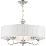 41775-91_03 41775-91 5 Light Brushed Nickel Pendant Chandelier-Lighting LumensChandeliers